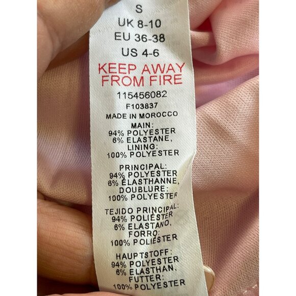 Topshop Pink Watercolor Maxi Dress Abstract Open Back Sz 4-6 Small NWT - Picture 9 of 9